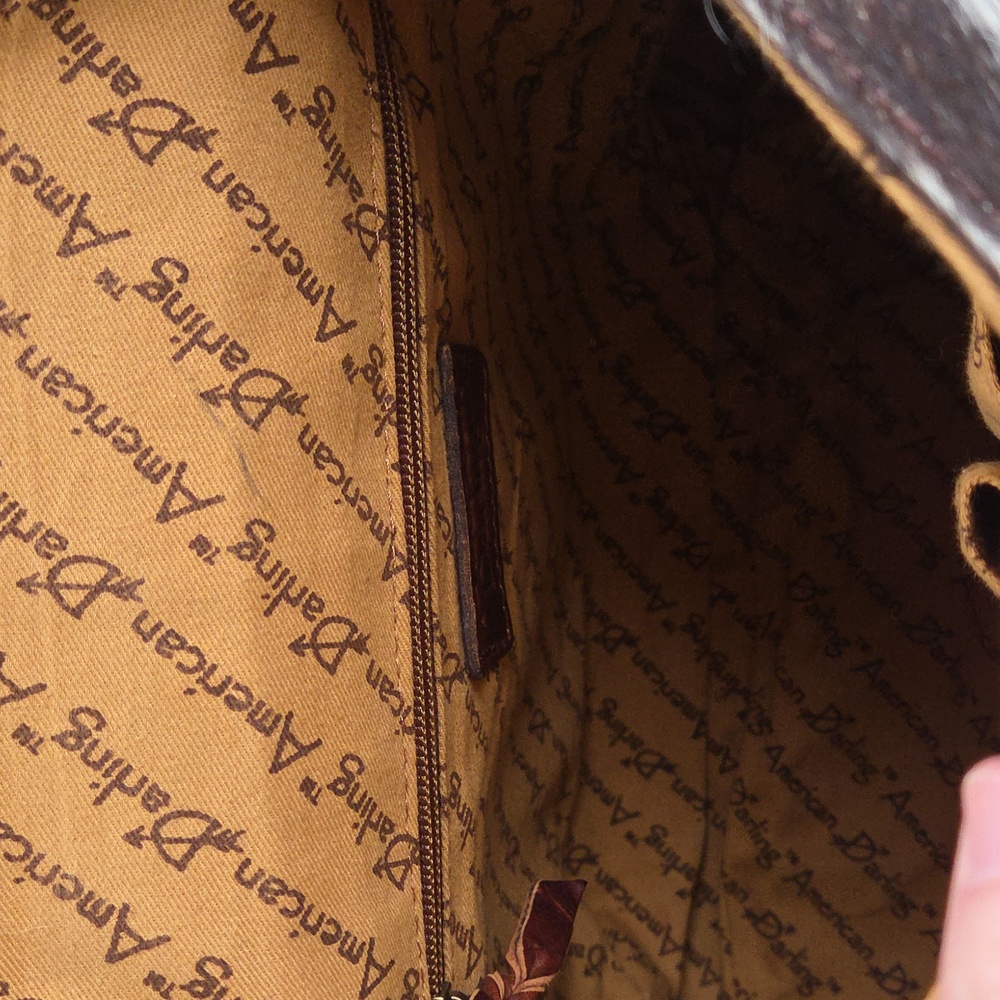 American Darling Tooled,saddle Blanket, Hair,Concealed Carry Crossbody Bag - Picture 7 of 8